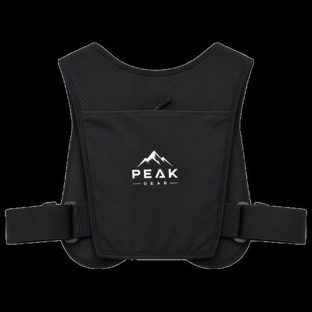 Peak Running Vest — back with hidden pocket