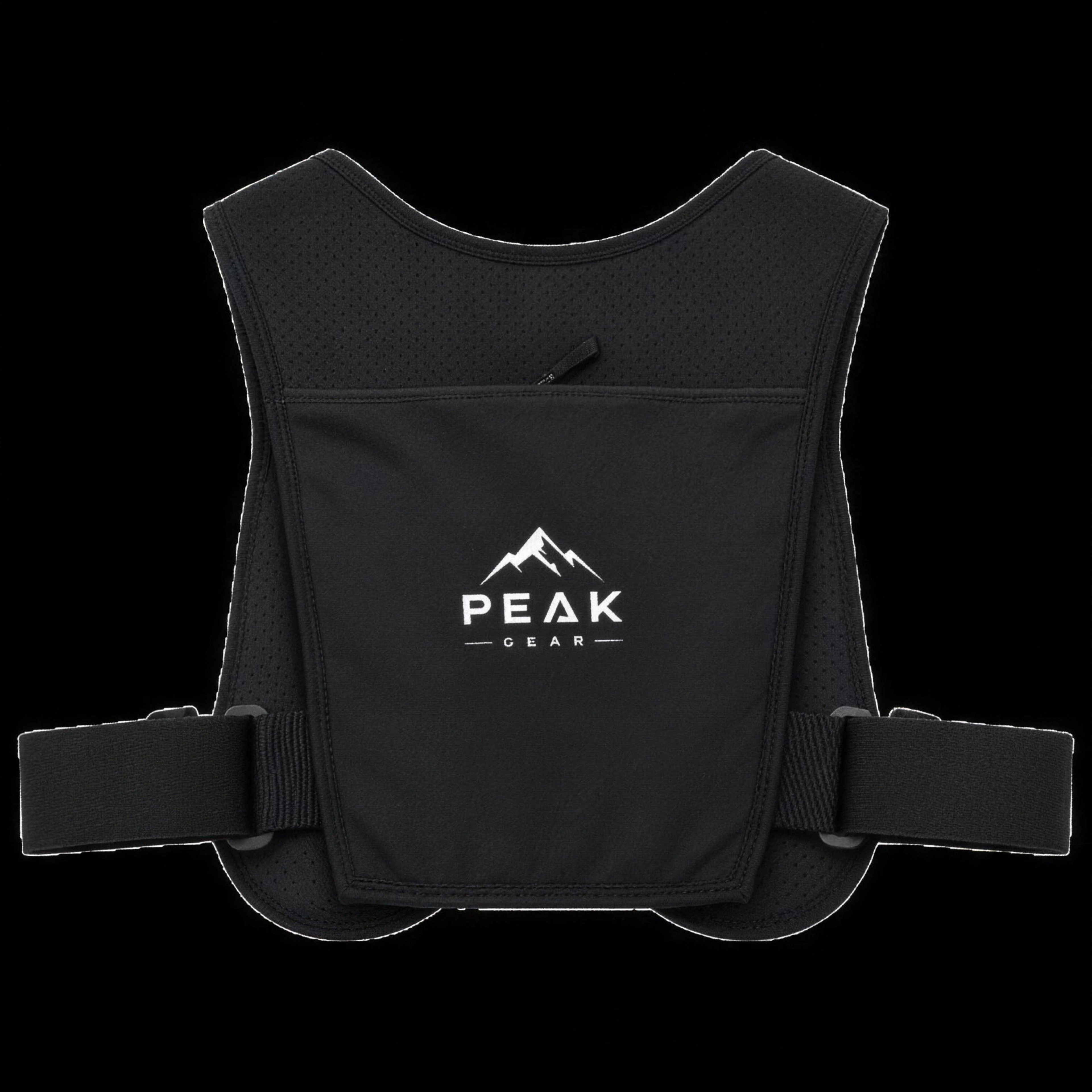 Peak Running Vest — back with hidden pocket