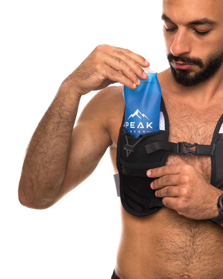Peak Running Flask — Slides into the chest pocket